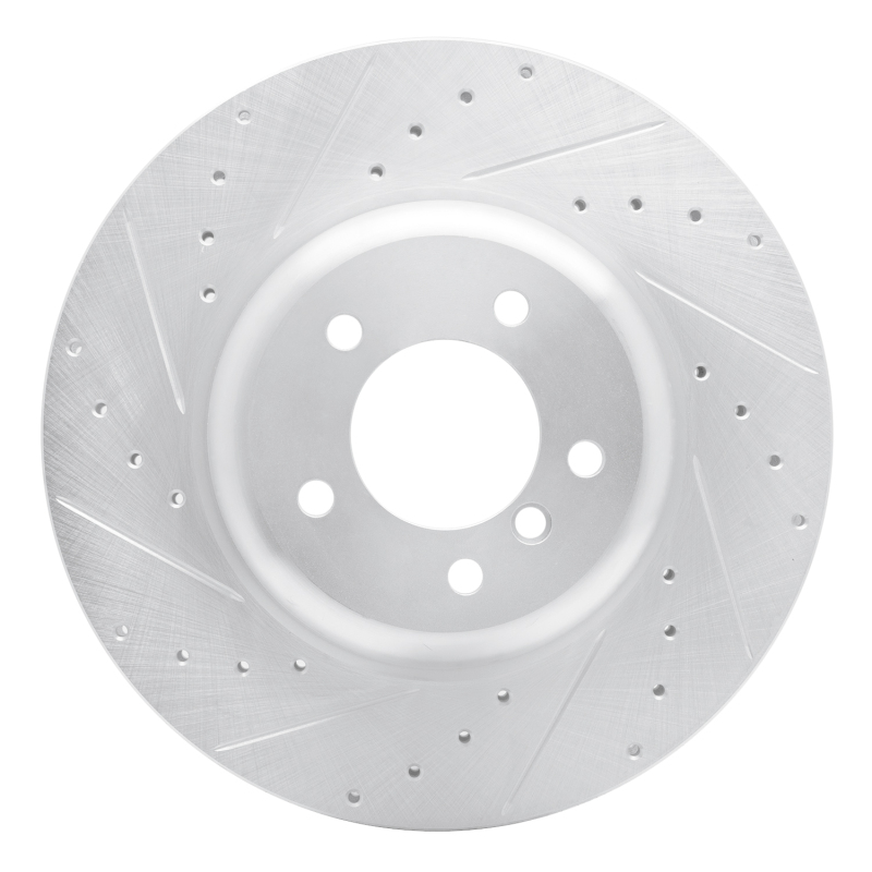 BMW 650I Brake Rotor (1) - Front Left - R1 Concepts - Drilled & Slotted - Silver - `04-`10 BMW 650I Brake Rotor (1) - Front Left - R1 Concepts - Drilled & Slotted - Silver - `04-`10